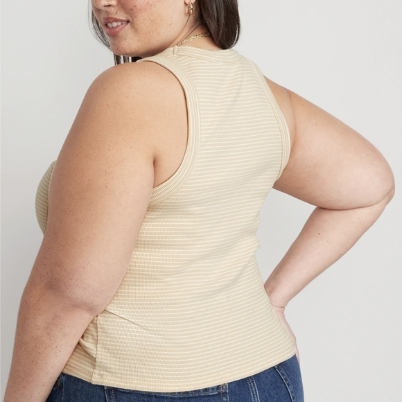 XXL - Old Navy | Striped Rib-Knit Cropped Tank Top - Picture 3 of 3